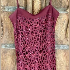 Florencia dress maroon dress size small 100% rayon